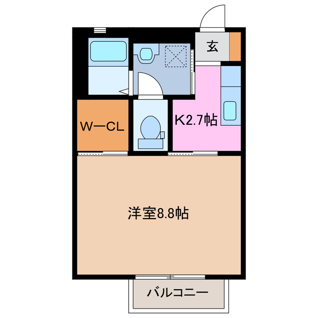 松阪市鎌田町のアパートの間取り