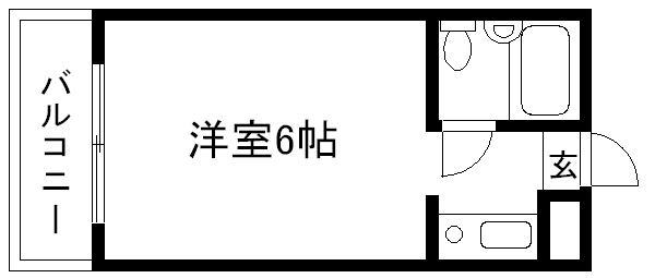 【京都市中京区西ノ京南原町のアパートの間取り】