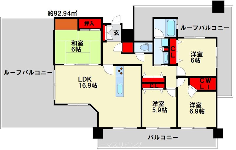 サンライフ重住の間取り