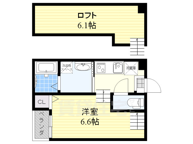 名古屋市南区外山のアパートの間取り