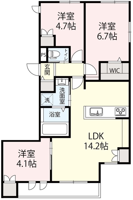 (仮称)長谷２丁目メゾンの間取り