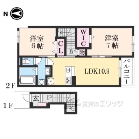 メゾンホープ甲南２の間取り