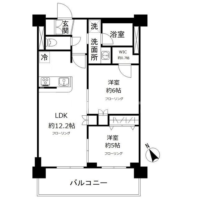 N-stage AkabaneShimoの間取り