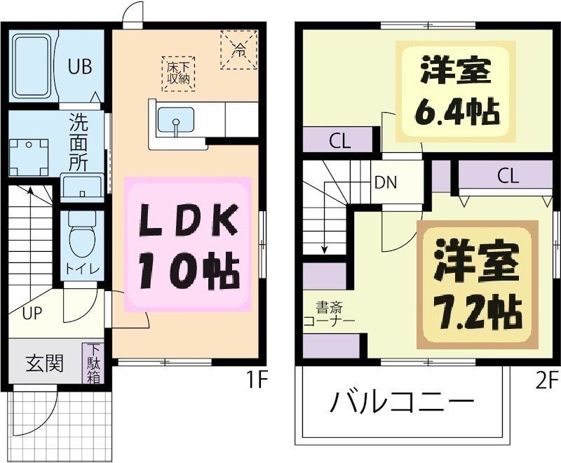 鹿沼市村井町のアパートの間取り