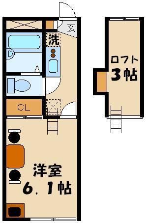 さいたま市緑区道祖土のアパートの間取り