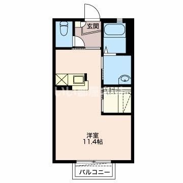 蒲郡市本町のアパートの間取り