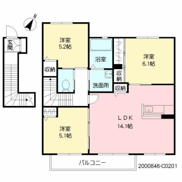 エアホルク　ヴィラ　Ｃ棟の間取り