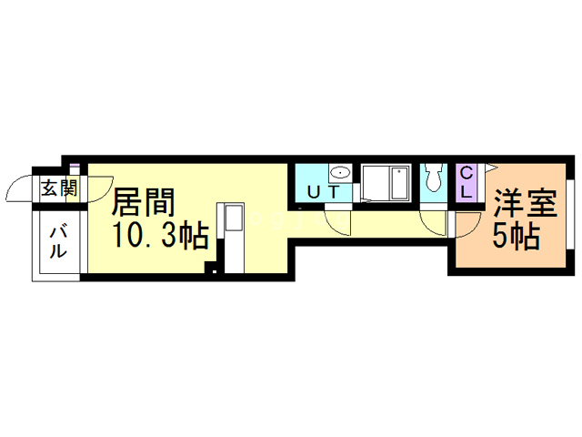 札幌市豊平区美園十二条のマンションの間取り