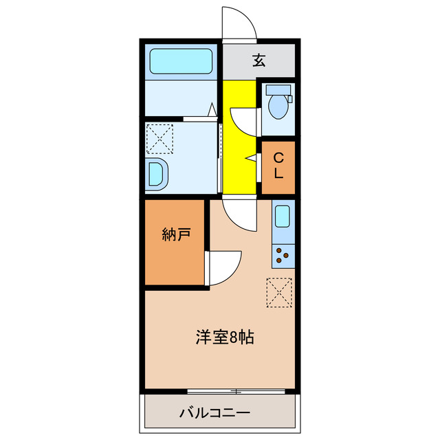 伊勢市黒瀬町のアパートの間取り