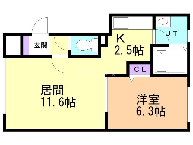 札幌市北区南あいの里のマンションの間取り