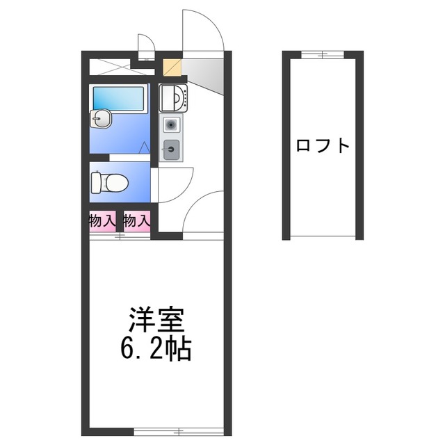 貝塚市加神のアパートの間取り