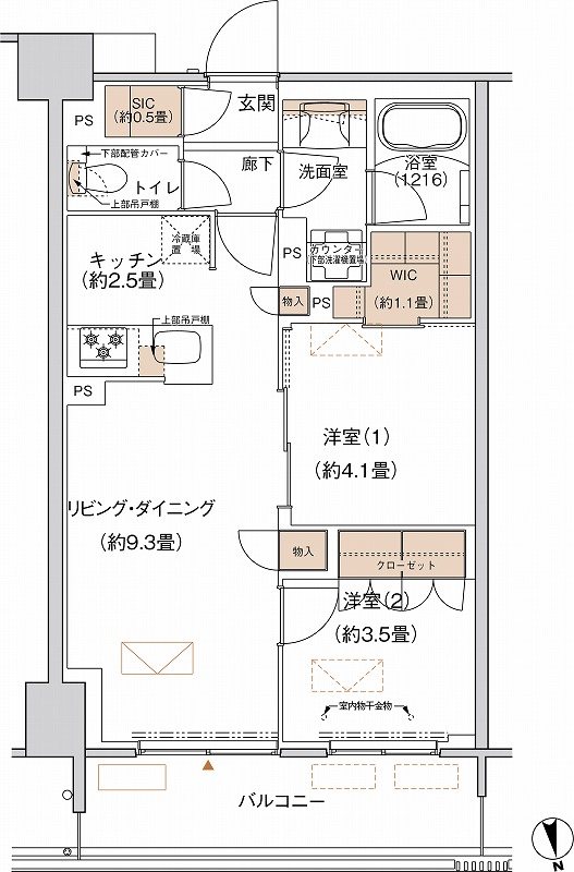 プライムネクサス大森北の間取り