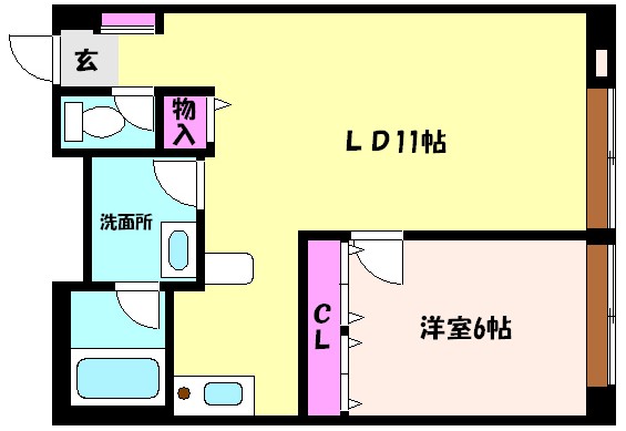 神戸市東灘区向洋町中のマンションの間取り