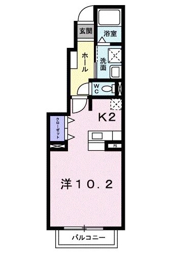 徳島市津田本町のアパートの間取り