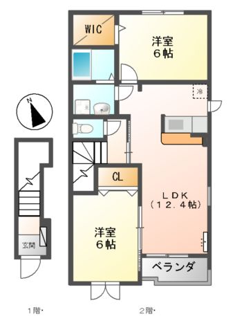 ベル・アルカンシェル　Ａ・Ｂの間取り