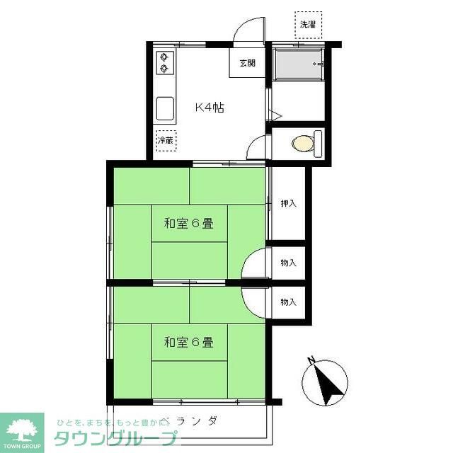 鶴ヶ島市大字下新田のアパートの間取り