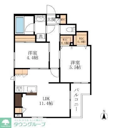 【川崎市高津区千年のマンションの間取り】