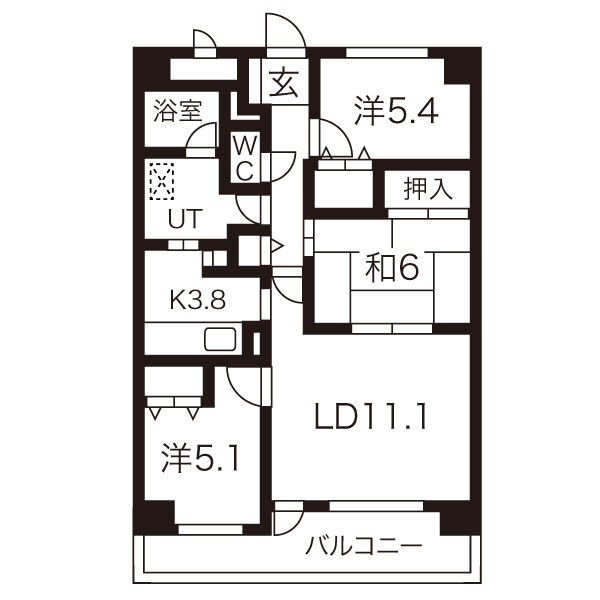 【パークノヴァ北円山の間取り】