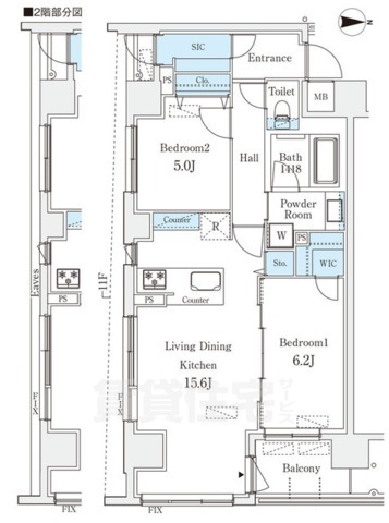 京都市下京区本覚寺前町のマンションの間取り