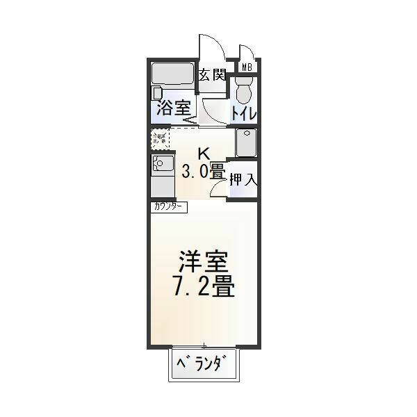 安城市東別所町のアパートの間取り