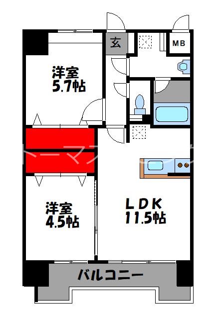 CINQ IWASE BLDの間取り