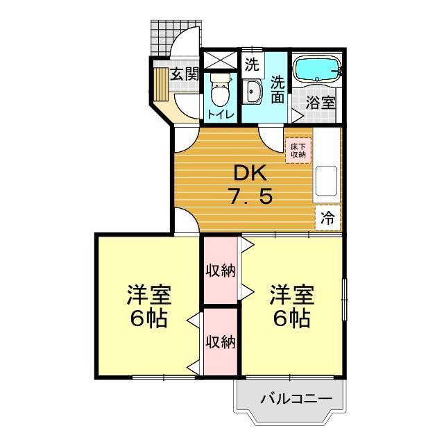 下関市幡生本町のアパートの間取り