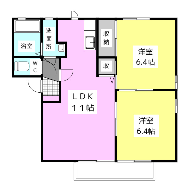 フォーレス東条　Ａ棟の間取り