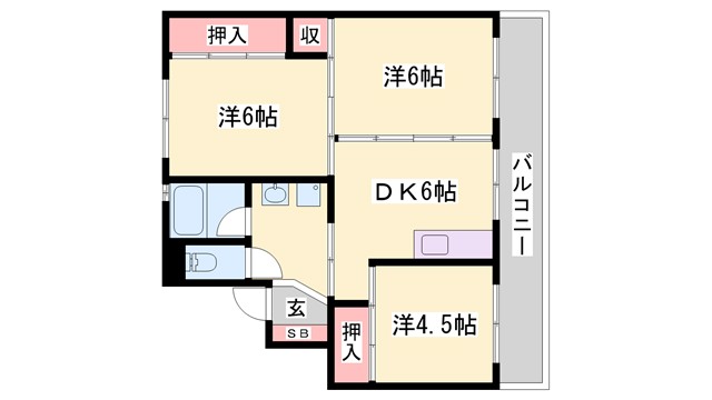 ビレッジハウス社第二の間取り