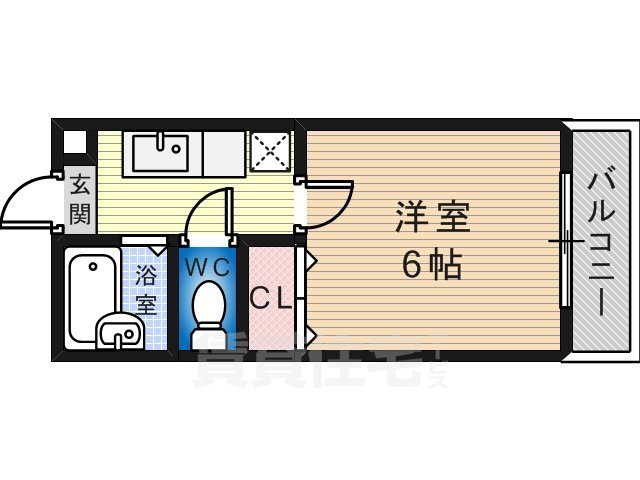 堺市東区白鷺町のマンションの間取り