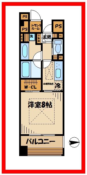 川崎市多摩区中野島のマンションの間取り