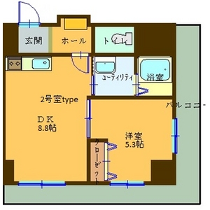 札幌市中央区南六条東のマンションの間取り