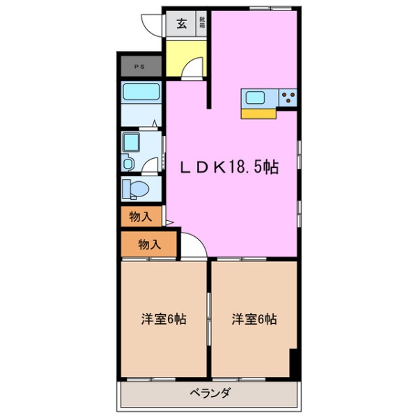 伊賀市服部町のアパートの間取り