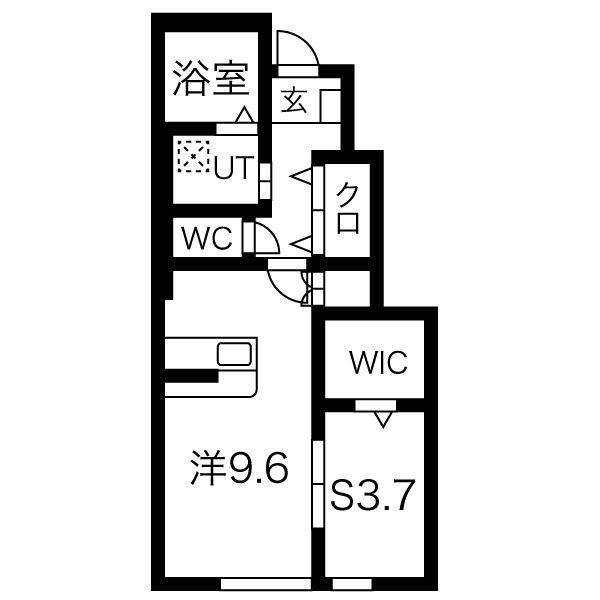 寒河江市大字西根のアパートの間取り