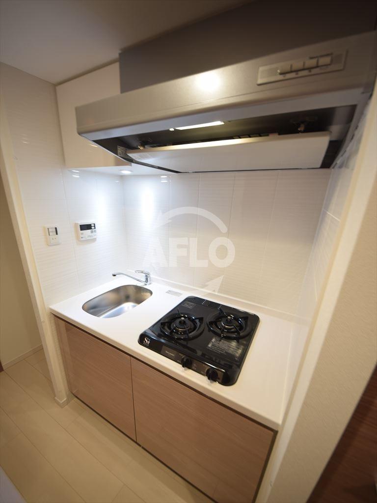 キッチン　サムティ阿波座ベルシア　ガス2口コンロシステムキッチン