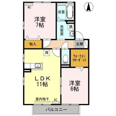 ハイブリッジ D棟の間取り写真