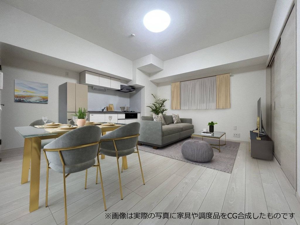 居室・リビング　※画像は実際の写真に家具や調度品をCG合成したものです