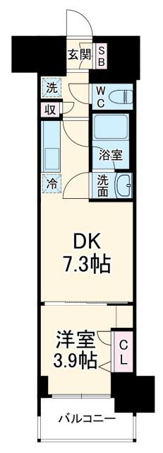 ルフォンプログレ天満橋マークスの間取り写真