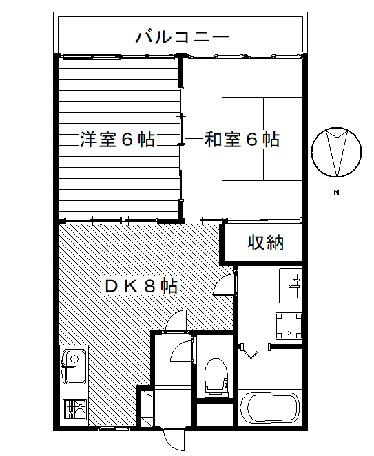 東武伊勢崎線 新伊勢崎駅 徒歩19分 4階建 築36年の間取り写真