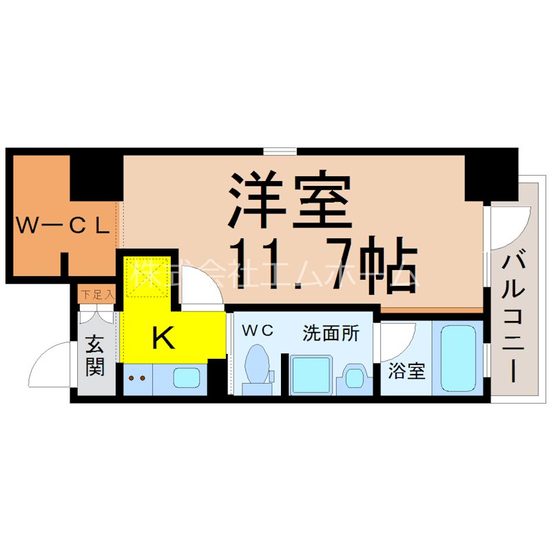 ＪＲ中央本線 鶴舞駅 徒歩5分 11階建 築12年の間取り写真