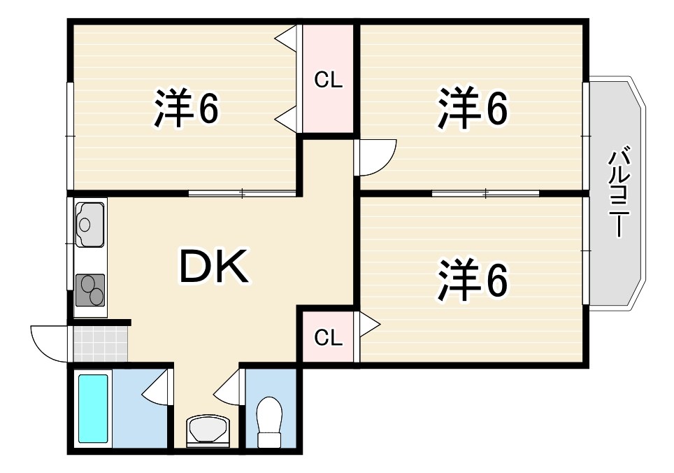 ベルク園田の間取り写真