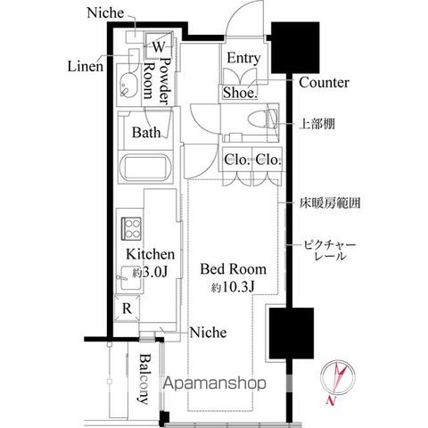 宮益坂ビルディング ザ・渋谷レジデンスの間取り写真
