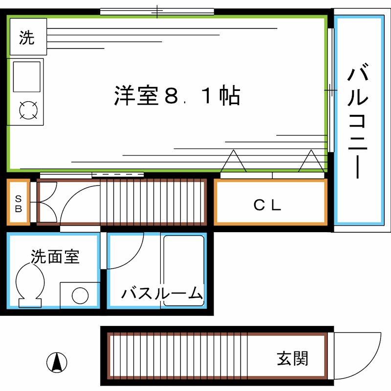 ＪＲ総武線 阿佐ケ谷駅 徒歩5分 2階建 築11年の間取り写真