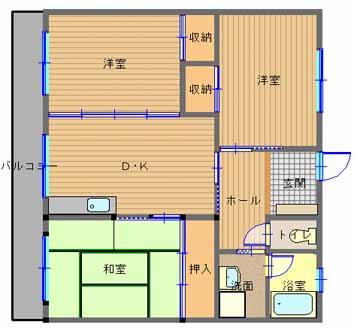 西彼杵郡長与町高田郷のマンションの間取り