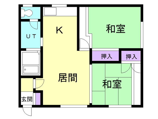 苫小牧市桜木町のアパートの間取り