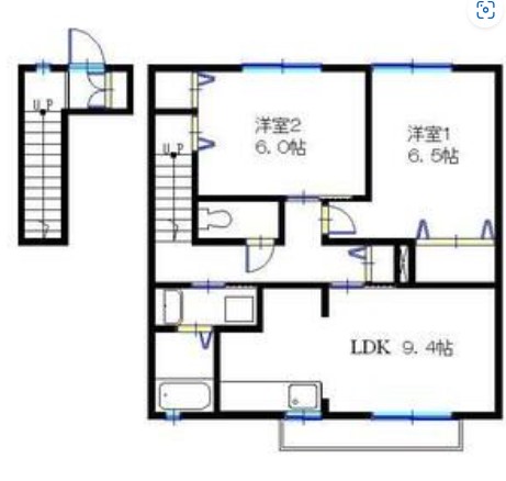 赤穂郡上郡町上郡のアパートの間取り