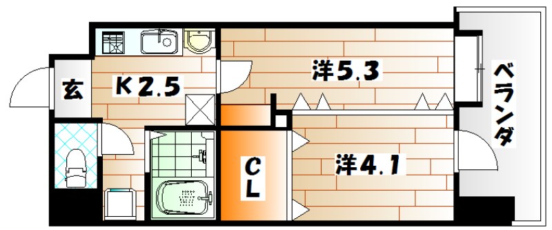 ノースステイツ幸町の間取り