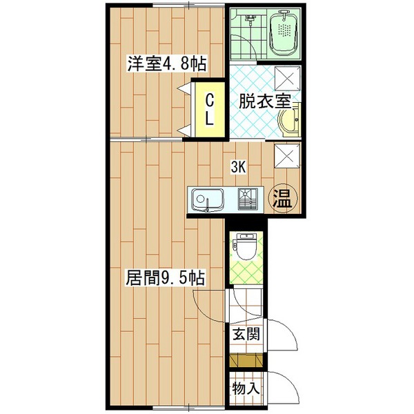 旭川市旭町一条のアパートの間取り