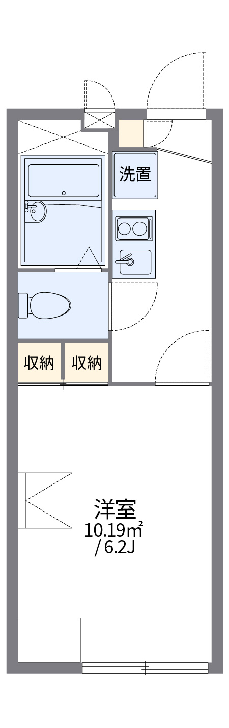 鹿児島市桜ヶ丘のアパートの間取り