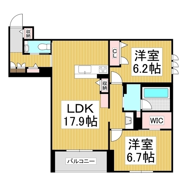 シャーメゾンステージ筑摩の間取り