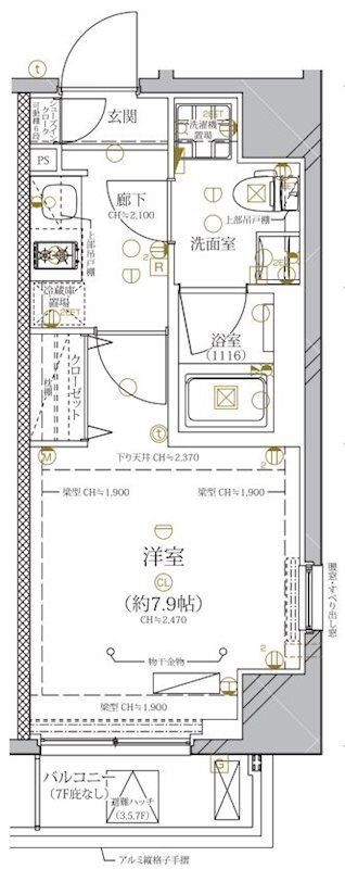 ディアレイシャス本所蔵前の間取り